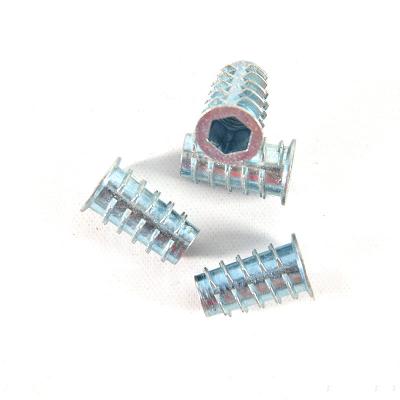 China Wholesale Heavy Industry Factory Furniture Steel M6 M8 M10 D Type Thread Insert Nut For Wood for sale