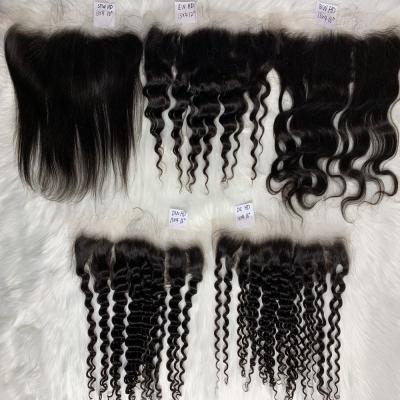 China Premium Thin Swiss Lace Body Wave 13*4 HD Lace Bandeau , Transparent HD Swiss Lace Bandeau Brazilian Body Wave 10