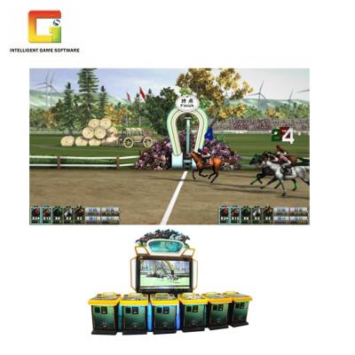 China 85 Inch Monitor 3 To 10 Players Consoles Huge Adjustable Victory Rate Betting Amusement Horse Racing Machine for sale