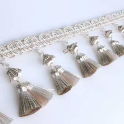 China Wholesale Decorative Door Tassel Curtain Crystal Fringe Trim For Carpets for sale