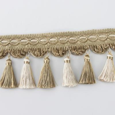 China Wholesale Decorative Curtain Pompom Curtain Tassel Fringe Accessory for sale