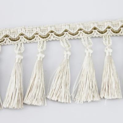 China Wholesale curtain bead tassel fringe trim chain tying machine drapery fabric for crafts for sale