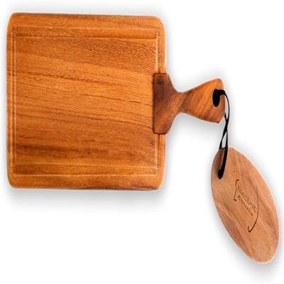 China 2021 Disposable Large Bamboo Chopping Board with Plastic Tray Container and Juice Grooves Wooden Chopping Block with Slide Plastic Tray Dr for sale