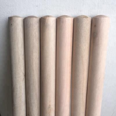 China Home Supplier Wholesale Import From China Natural Wooden Broom Long Handle Wooden Stick for sale