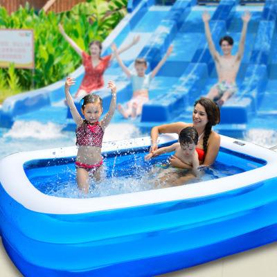 China Inground Swimming Pool 10% Discount Amazon Hot Selling Outdoor PVC Over Ground Inflatable Swimming Pool Adult Family Pools In Stock for sale