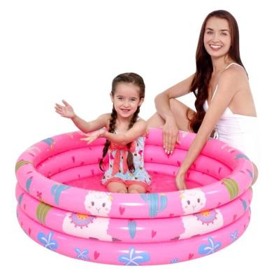 China Wholesale Inground Pool Around Pink 3 Inflatable Plastic Rings Alpaca Pool Float PVC Swim Pool For Kids for sale