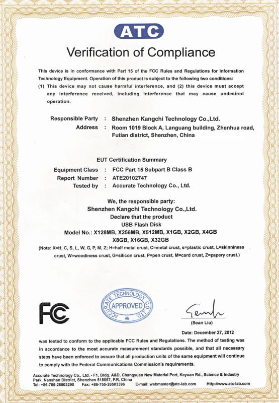 FCC - Shenzhen Kangchi Technology Co., Ltd