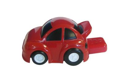 China Red Car Shaped Novelty USB Flash Drives Plastic With OEM Logo Printing for sale