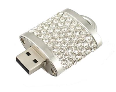 China Portable Sliver Lock Shape Jewelry USB Flash Drive 16GB 32GB for sale