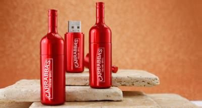 China OEM Wine Shape Plastic USB Flash Drive With High Speed 1 - 32GB for sale