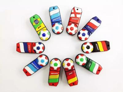 China Football Team Customized USB Flash Drive , World Cup Football USB Stick 4gb 8gb for sale