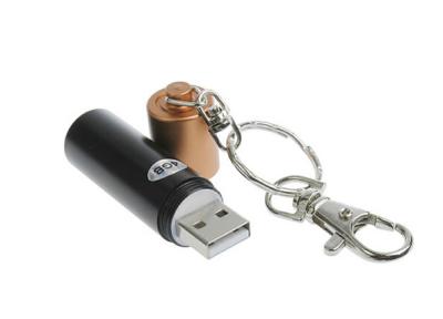 China 2GB Unique Novelty USB Flash Drives , Battery Shaped Metal USB Flash Drives Memory Stick for sale