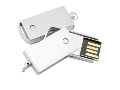 China Metal Twister Slim Mini USB 2.0 Flash Drive , Swivel USB Memory Stick for sale