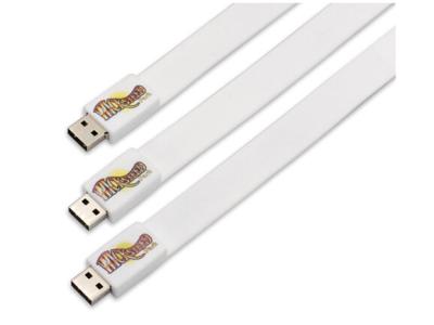 China Fashionable Silicone White Color Wrist USB Memory Drives , Bracelet Flash Disk for sale