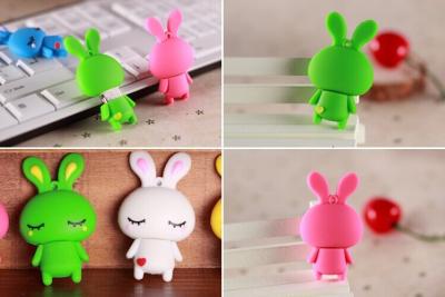 China Cartoon model Novelty usb flash drive rabbit shaped usb stick 16gb availiable for sale