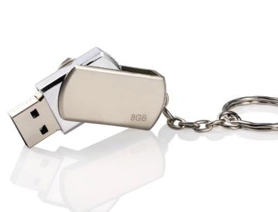 China Portable rotative swivel Metal USB Flash Drives , Twister usb stick 16gb for sale