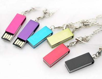 China Super Mini USB Flash Drives Swivel With OEM Colors And Logo for sale