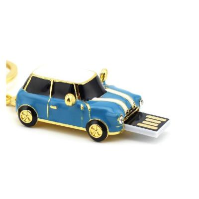 China Formte Miniauto fassbinder des blauen Neuheit usb-Blitz-Antriebsschmucks USB2.0 Flash-Speicher 4gb 8gb zu verkaufen