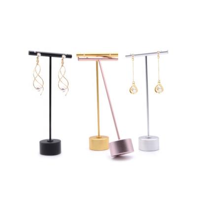 China Jewelry Display Rack High Quality Easy Viewing Floor Jewelry Earring T Rack Types for sale