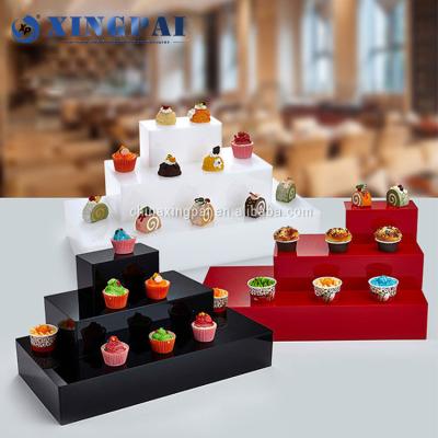 China Best Selling XINGPAI 5 Star Hotel Wedding Banquet 3 Tier Eco-friendly Creative Acrylic Cake Stand for sale