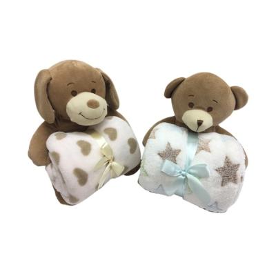 China Cute Plush Toy With Blanket Animal Toy With Blanket Soft Baby Stuffed Monkey Gift And Promotion Stuffed Animal Lovely for sale