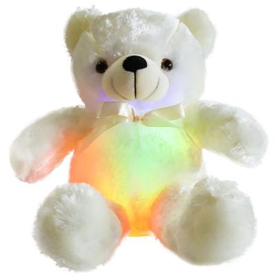 China Gift and Promotion Factory Direct Sale Led Teddy Bear Gifts Custom Stuffed White Plush Toy LED Light Up Teddy Bear for sale