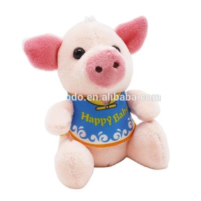 China Wholesale Gift And Promotion Cartoon Toy Plush Cute Pink Stuffed Pig Stuffed Animals Plush Pig Key Chain With Clothes for sale