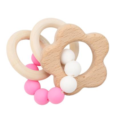 China Gift and Promotion Wholesale High Quality Baby Wooden Teethers Toy Custom Funny Wood Teether for Babies for sale