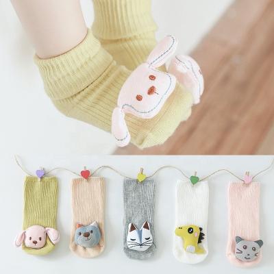 China Cheap QUICK DRY Cartoon animal newborn baby rabbit cat plush baby non-slip socks for wholesale for sale