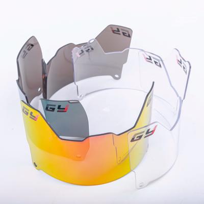 China New Design Team Sporting Games In Stock FV007 GY Colorful Sun Visor Anti-scratch Universal American Football Fog Sun Visor for sale