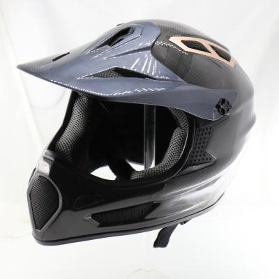 China Carbon fiber carbon cricket bicycle helmet cpsc liner city motocross bmx full face adult bike helmet for sale