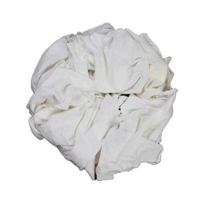 China Strong Oil Absorption Capacity Recycling T-shirt Cutting Pieces Rags Cotton Textile White Cleaning Scrap Industrial Workshop Wiping Rags for sale