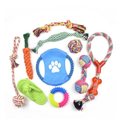 China NEW Viable Viable Dog Rope Toys Rubber Anti-bite Toy Pack Knot Set Rope for Aggressive Chewers for sale