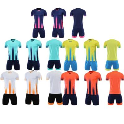 China Blank Wear Customized Football Soccer Jersey Sets Sports Jersey Shorts Soccer Uniform Football Kits for sale