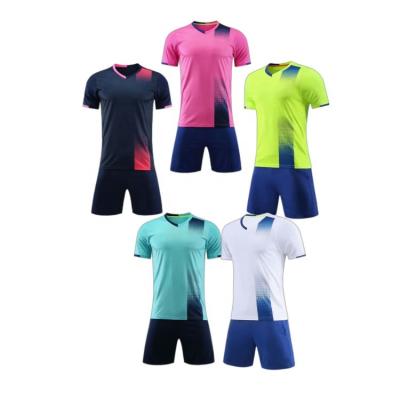 China Sets 2022 Reasonable Price Football Uniform Custom Size Latest Size Soccer Uniform High Quality For Men for sale