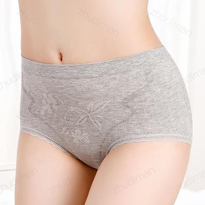 China Antibacterial Comfortable Mid Rise Hip Lift Up Abdomen Lace To Trim Seamless Underwear Women 51009 for sale