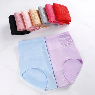 China Antibacterial Steel Joint 1168 High Waist And Big Size Body Shaping Fancy Women Underwear Ladies Cotton Panties for sale