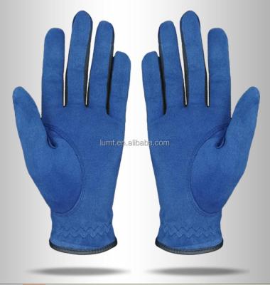 China Ladies Golf Gloves Microfiber Durable Sunscreen Cloth Breathable Wear Resistant Washable Golf Gloves Can Be Customized (Deep Blue) for sale