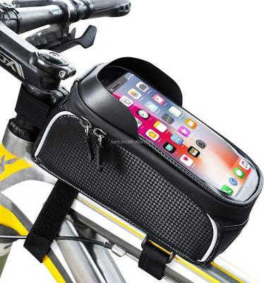 China Durable Bike Handlebar Bag, Bicycle Phone Front Frame Bag For Adult Bikes, Bicycle Bag Cycling Accessories For Adult BikesCycling Pouch for sale