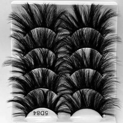 China Wholesale seller 25mm eyelashes 5 pair lashes3d handmade eyelashes for sale