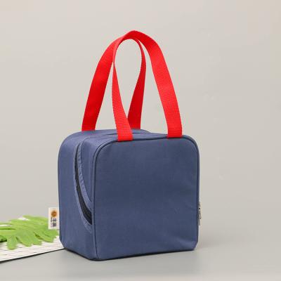 China Small Reusable Oxford Cloth Insulated Lunch Bag Tote Bag Ladies Large Capacity Student Lunch Box Bag for sale