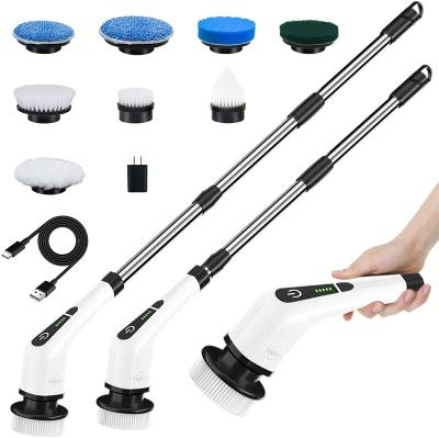 China Sustainable 7in 1 Cleaning Brush, Electric Tub And Tile Scrubber, Floor Scrubber Cordless Power Bathroom Shower Scrubber for sale