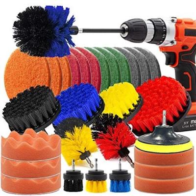 China Sustainable Drill Brush Attachment Set Power Drill Brush Scrubber Kits for sale