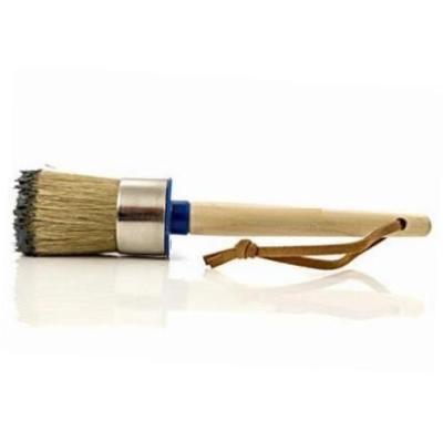 China Pure Round Bristle Chalk Paint Brush With Wooden Handle for sale