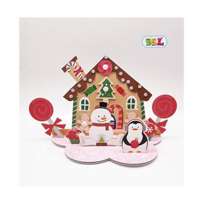 China 2021 Cartoon Toy New Product Jigsaw Christmas Snowman Model Kits 3D Puzzles for sale