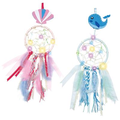 China Easy Craft Fun DIY Dreamcatcher Art Kit Set Birthday Room Decor from China with Flowers and Circles for sale