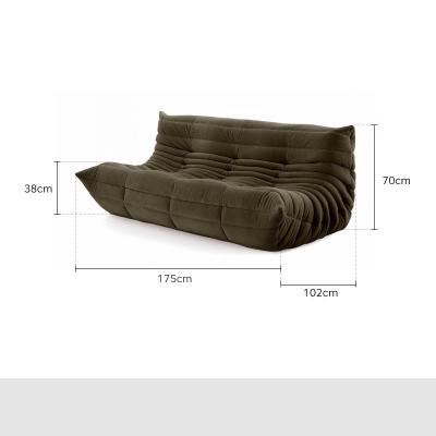 China New Modern Living Togo Luxury Living Room Sectional Sofa/Suede Sofa Set Sofa Set Furniture Leather Chairs French Design's Favorite for sale