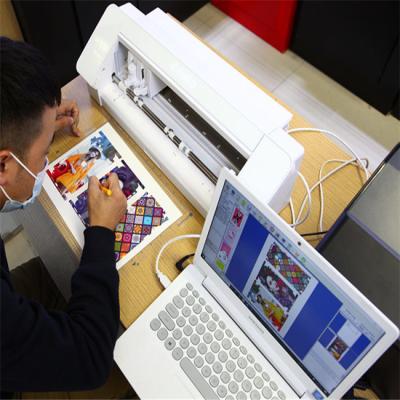 China Cortador de piel móvil personalizado profesional DAQIN para cortadora de pegatinas de vinilo con Software en venta