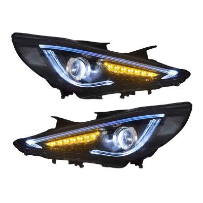 China Factory Wholesale Plug & Play Vland Head Lamp With Demon Eye Head Light For Hyundai Sonata 2011-2014 Headlights for sale