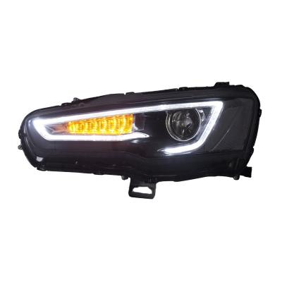 China Vland Double Beam Front Car Lamp For Mitsubishi Lancer Waterproof Wholesale Head Light Factory 2008-2020 Headlights for sale